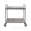 Round Tube Two Tiers Stainless Steel Clearing Trolley